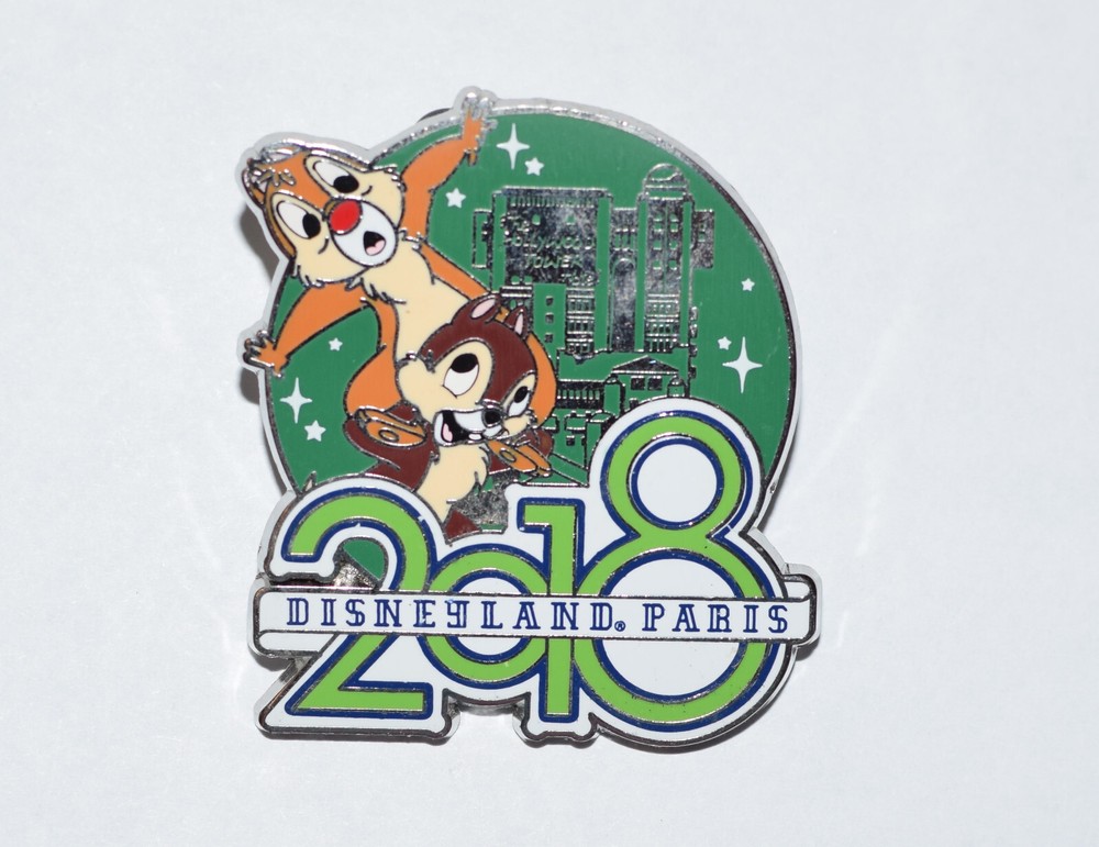 DLP DLRP Paris 2018 Booster Chip & Dale Hollywood Tower of Terror Disney Pin  C