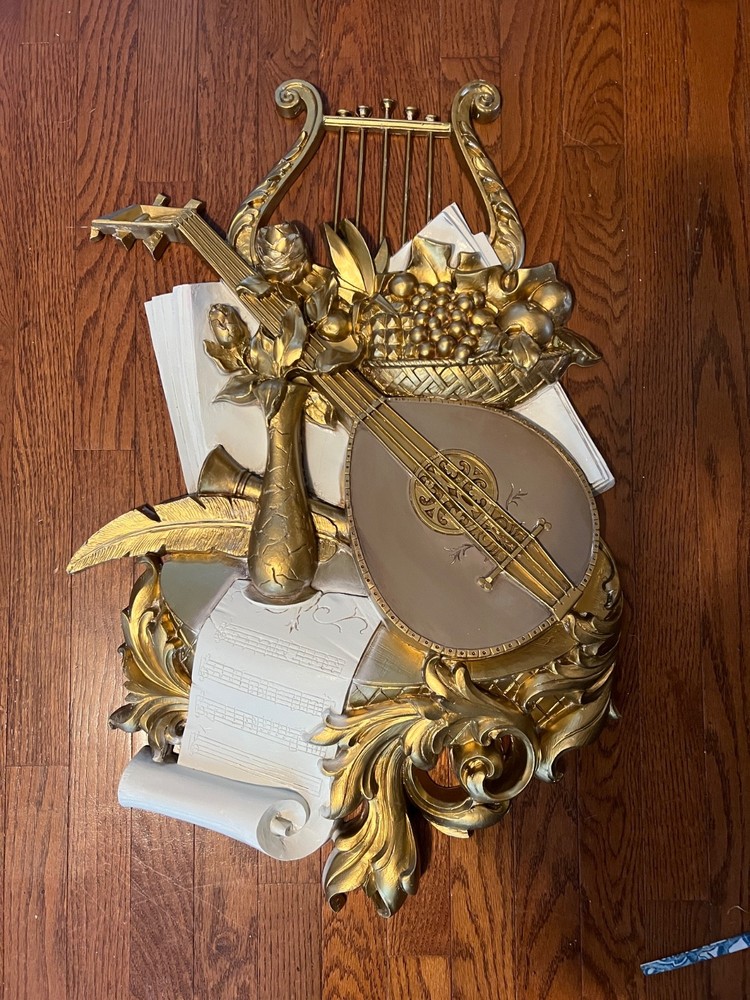 Vintage Syroco 1971 Large Wall Hanging Musical Hard Plastic Decor