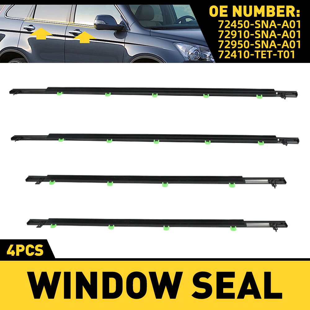 For Honda CR-V CRV 2007-2011 Chrome Weatherstrip Window Moulding Trim Seal Belt