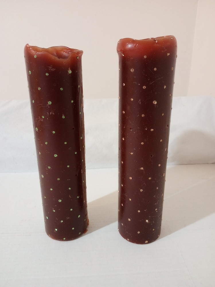 Set Of 2 Pillar Wax Scented Candles 11