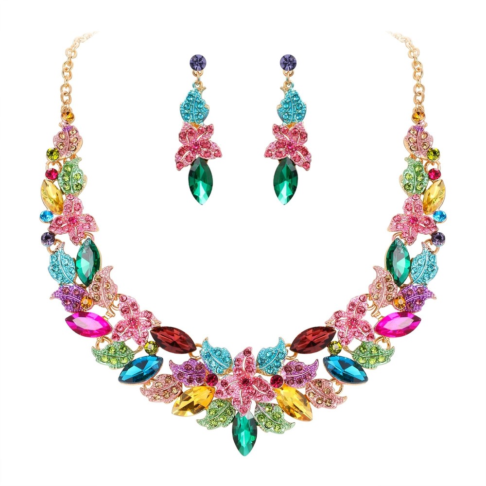 EVER FAITH Austrian Crystal Bridal Jewelry Set with Rhinestone Costume Accessories for Weddings and Special Occasions