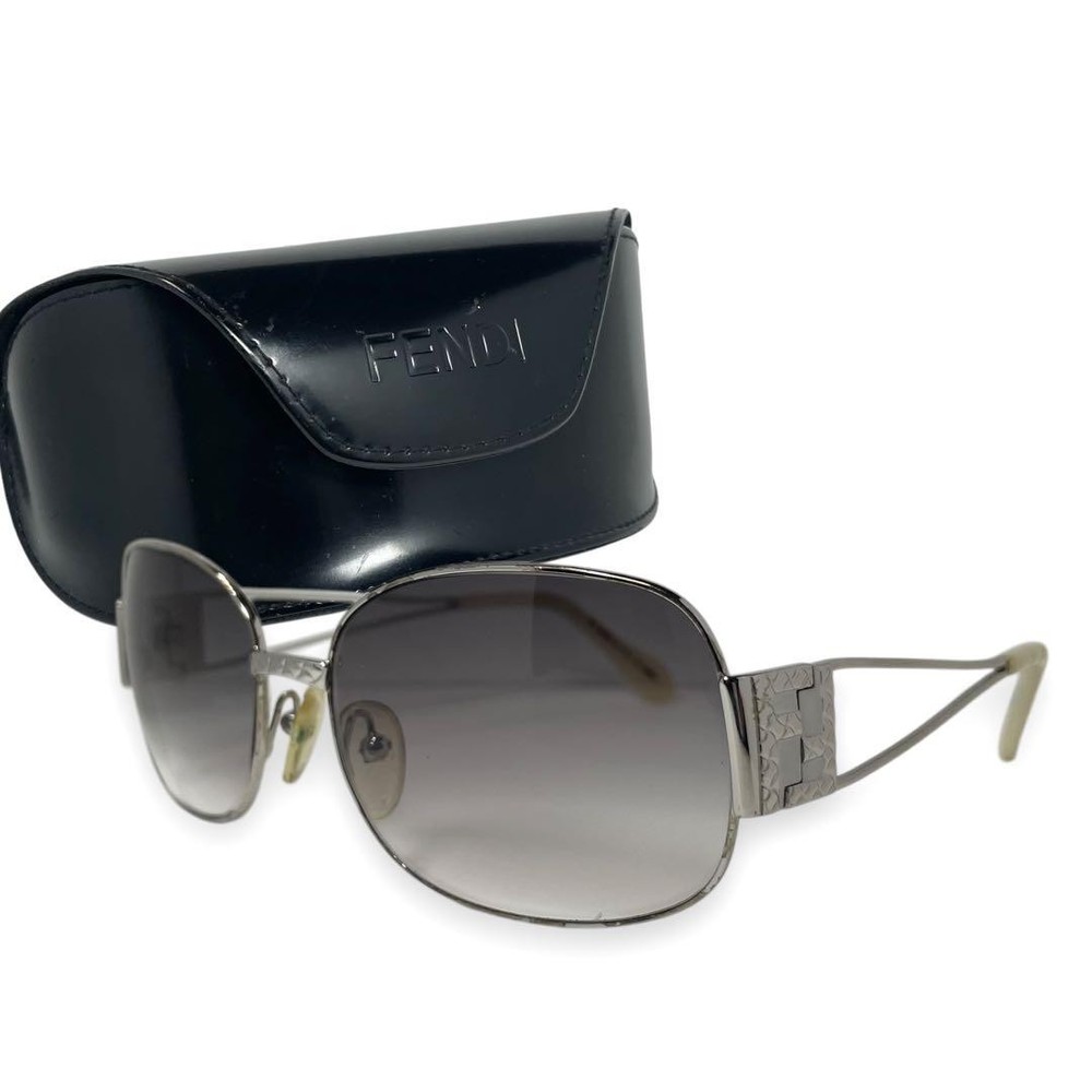Fendi FF Zucca Silver Hardware Sunglasses in Like-New Condition