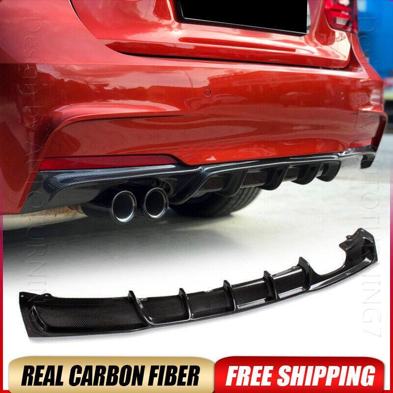 For 2012-2018 BMW 3 Series F30 F31 M Sport REAL CARBON Fiber Rear Diffuser Lip