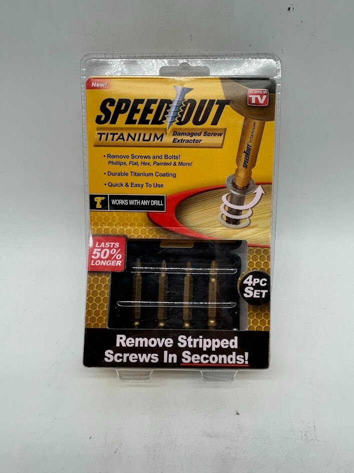 Ontel Speed Out Titanium Damaged Screw Extractor 4-piece Set works wth any Drill