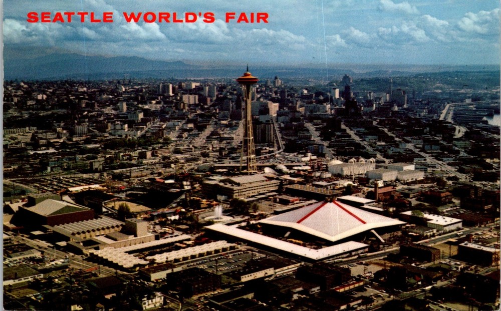 Seattle Washington Panoramic View City New Skyline Space Needle  Postcard  27625