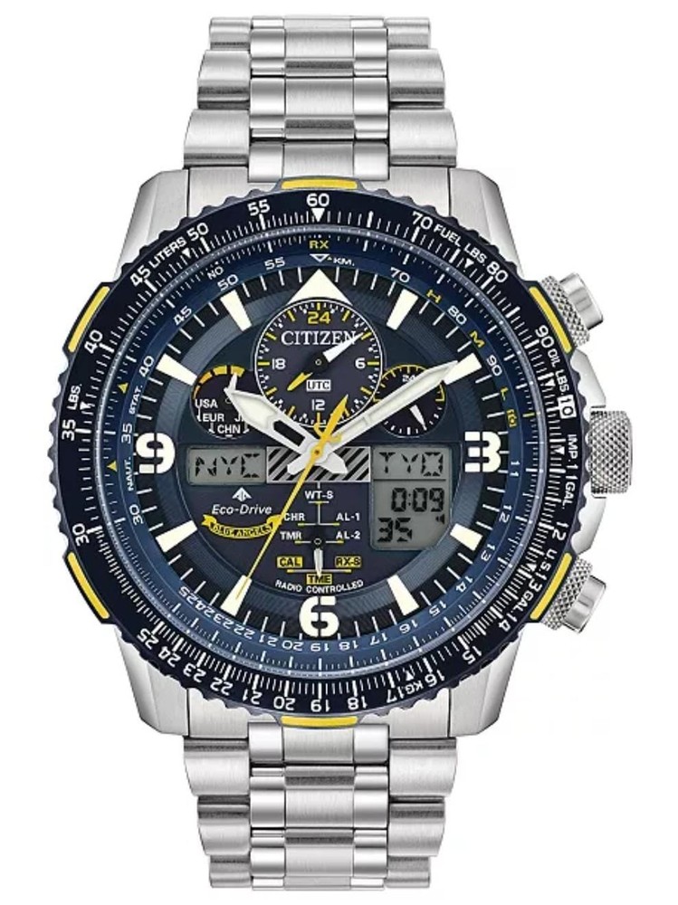 Citizen Eco-Drive Skyhawk AT Blue Angels Radio Controlled Watch 45mm Steel