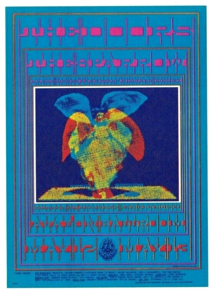 THE DOORS THE SPARROW 1967 AVALON BALLROOM FAMILY DOG POSTCARD FD-61 N/M B-4