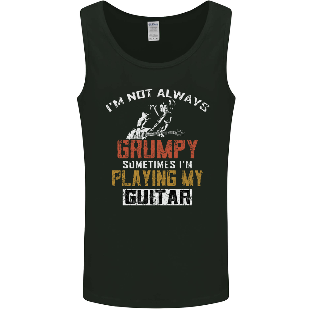 Im Not Always Grumpy Guitar Funny Guitarist Mens Vest Tank Top