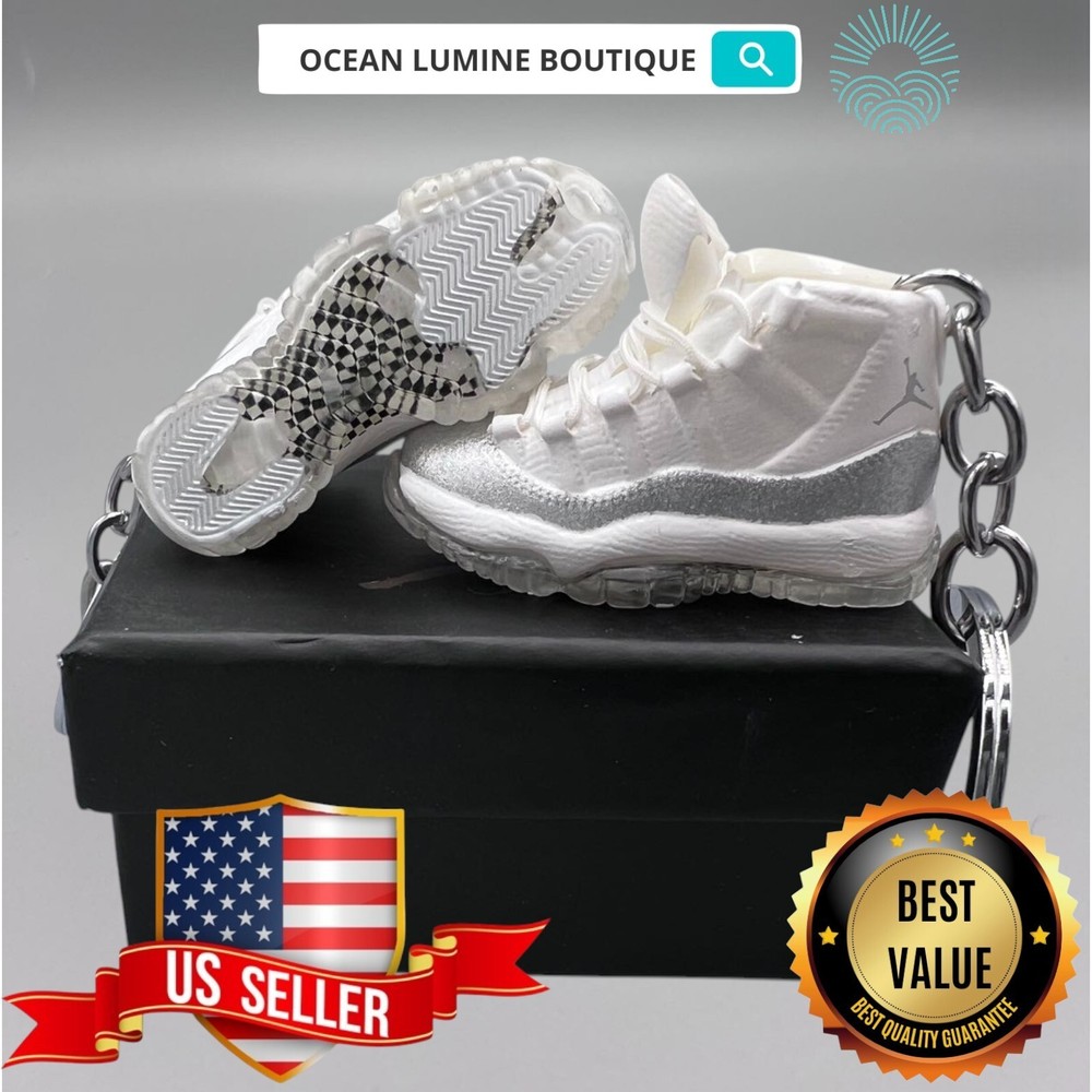 Air Jordan 3D Mini Sneaker Keychain, Shoe Keyring Shoe Box, Display Box Option