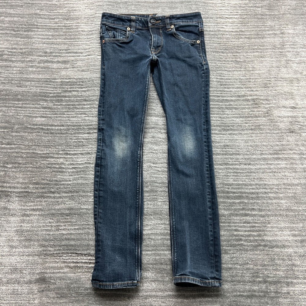 Volcom Jeans Jeans Size 25 Womens Modern Tapered Low Rise Medium Wash Blue Denim