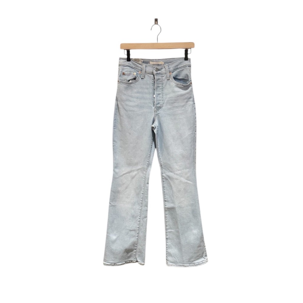 Levis Ribcage Boot Light Wash Button Fly Jeans Size 28
