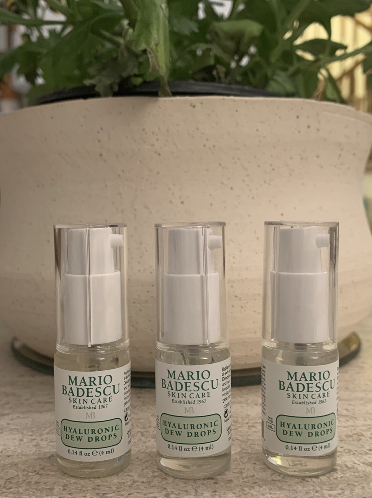 3 Travel-Size Mario Badescu Hyaluronic Dew Drops 4mL Each