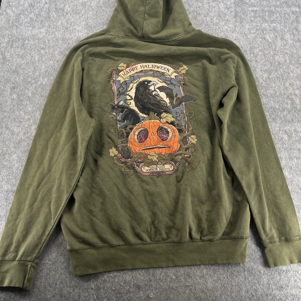 Universal Studios Halloween Horror Nights 2023 Green XL Graphic Hoodie