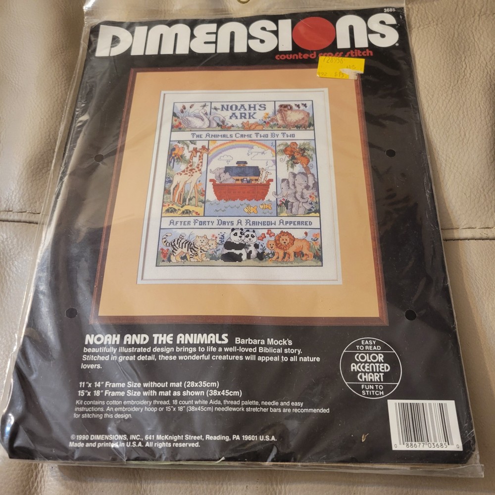 Dimensions Counted Cross Stitch Kit 3685 Noah and the Animals