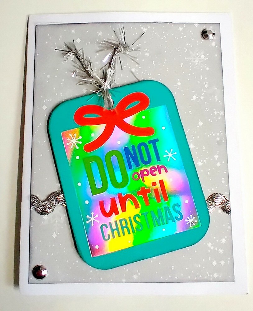 CHRISTMAS Greeting Card - Money Holder Don't Open Until - Handmade From Recycle