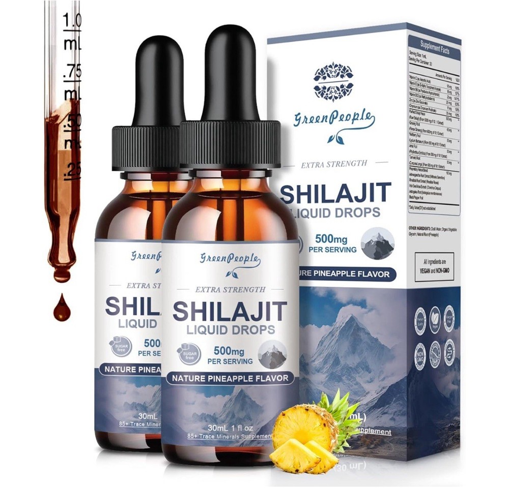 Pure Shilajit Fulvic Acid Drops for Daily Energy & Immune Support