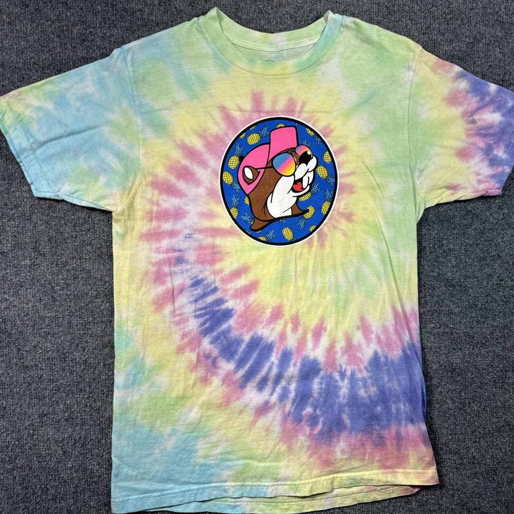 Buc-ees Men’s Lg Tshirt Tye Dye Tropic Like it’s Hot Beach Outdoor Texas