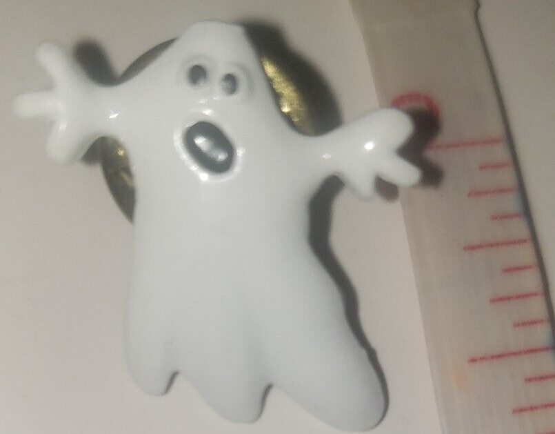 Ghost Hat Pin Signed by JJ White - Spooky 1