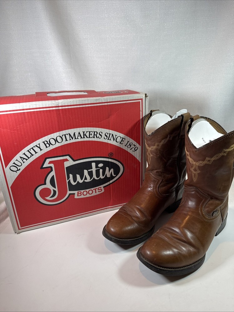 Justin J-Flex Work Boots Men's Size 8D Oil-Resistant 10