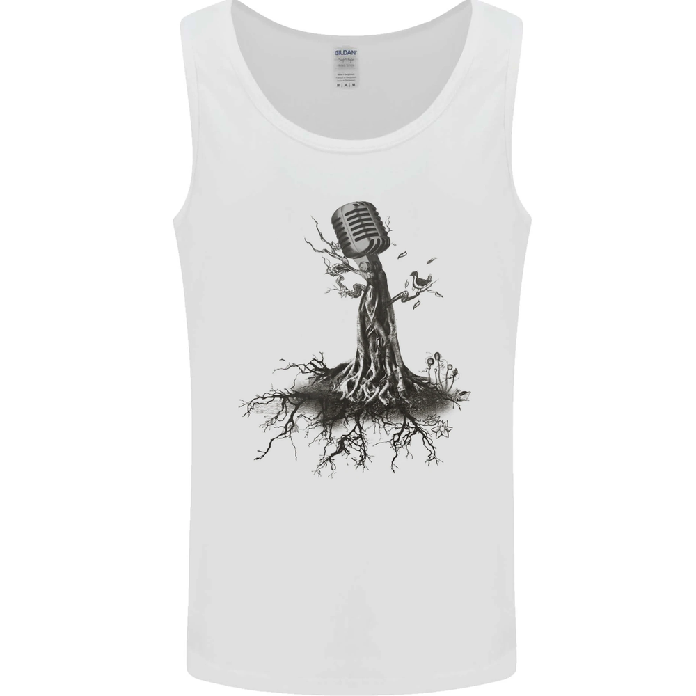 Men's Microphone Tree Music Singer Vest Tank Top