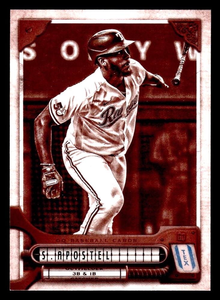 2022 Topps Gypsy Queen Sherten Apostel Sepia #235 /99 Texas Rangers RC