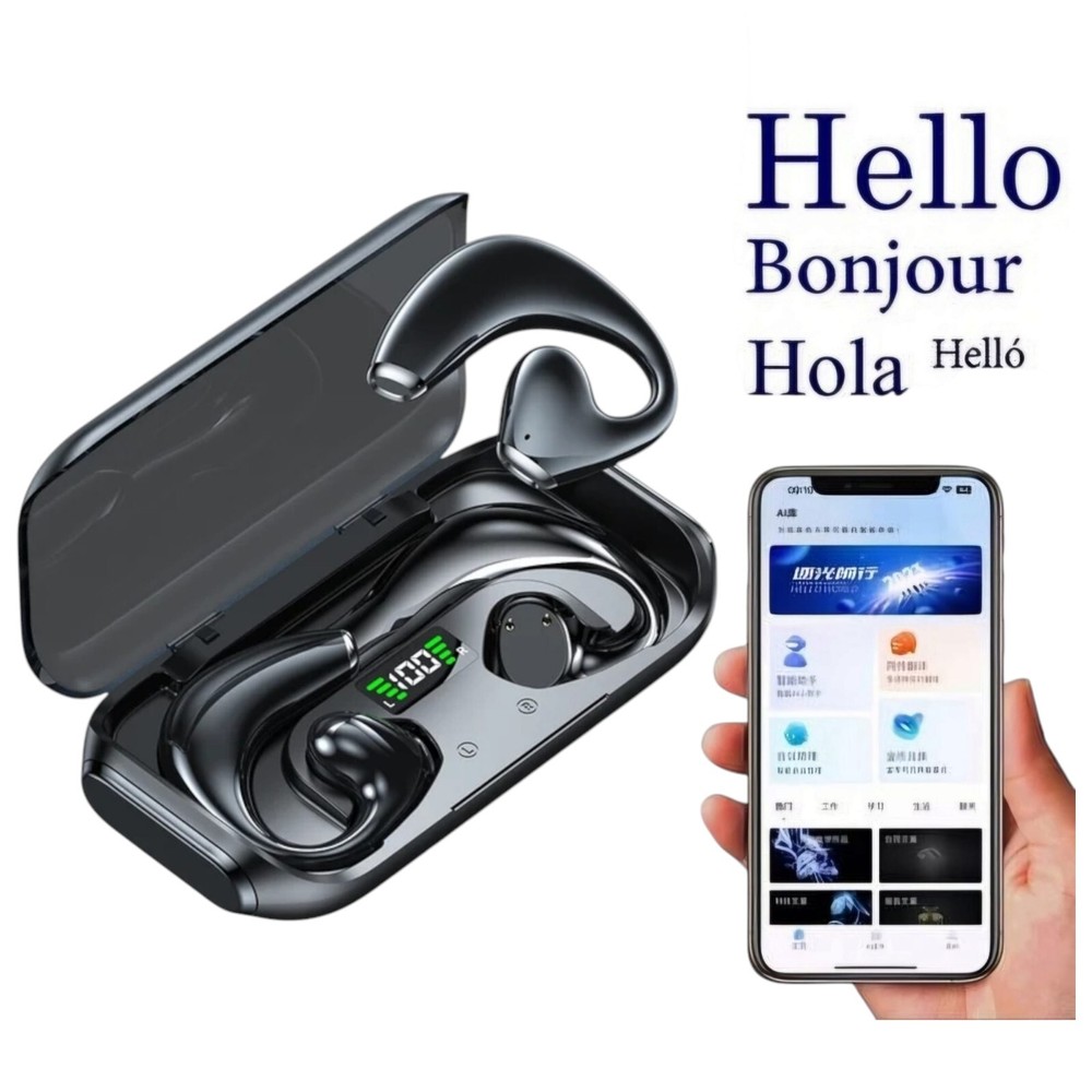 Bluetooth Translator Earbuds with 144 Language Real-Time Two-Way Smart Translation