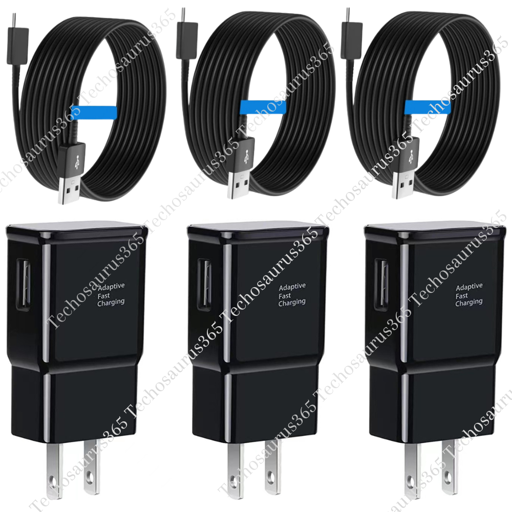 3-Pack USB-C Fast Wall Charger Compatible with Samsung Galaxy S22 S21 S20 S10