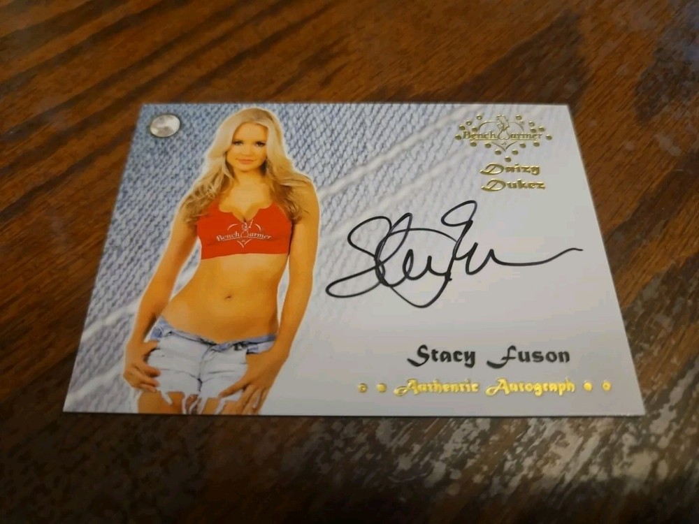 2015 Benchwarmer Daizy Dukez Autograph Gold Foil Card Stacy Fuson Auto Playboy