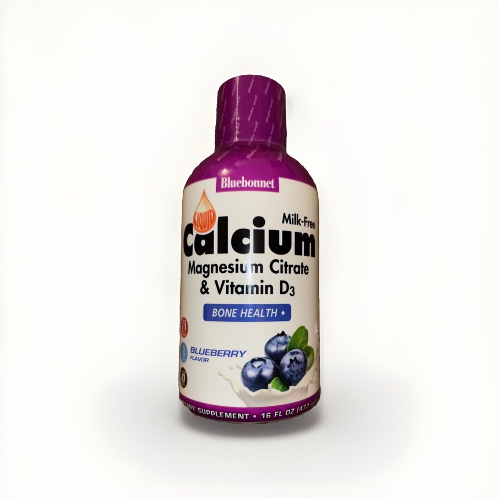 Liquid Calcium Magnesium Citrate & Vitamin D3, Blueberry, 16 fl oz (473 ml)