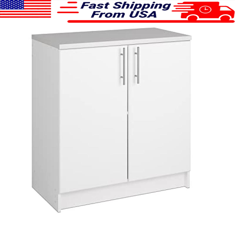 Storage Cabinet W/ Adjustable Shelf White Base Cabinet Kitchen Bathroom Garage