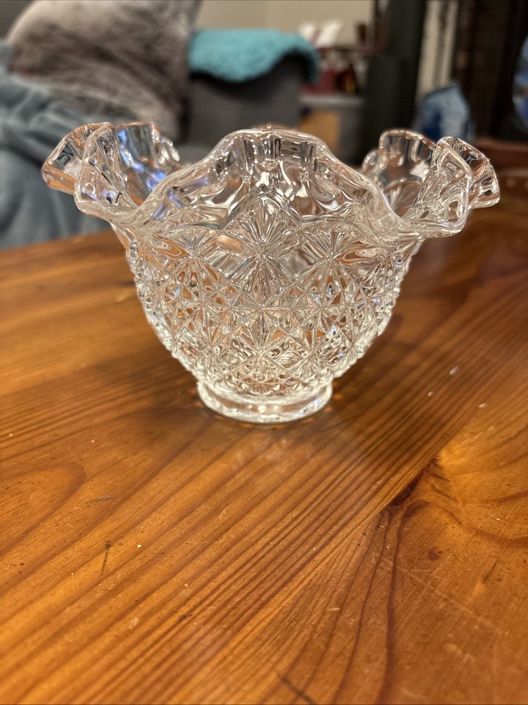 Vintage Fenton Glass Vase Handcrafted Art Deco Collectible