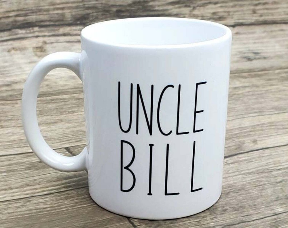 Custom Font Mug Uncle Aunt Mom Dad Announcement Coffee Gift **Customize How You