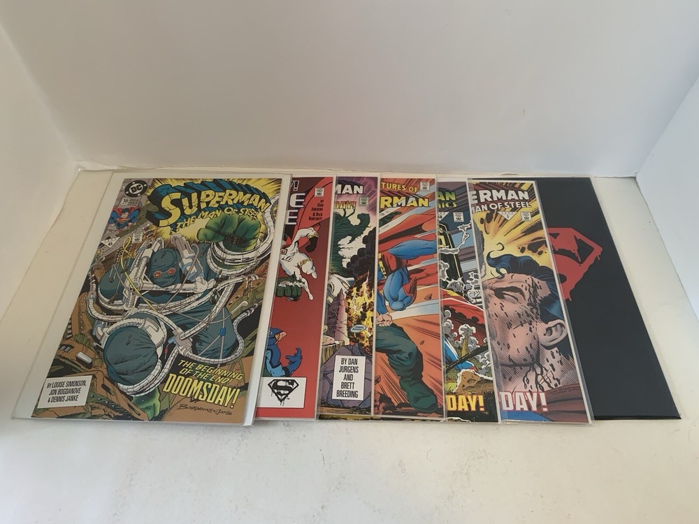 Complete Set Doomsday 7 Issues Superman Justice League Death Black Bag