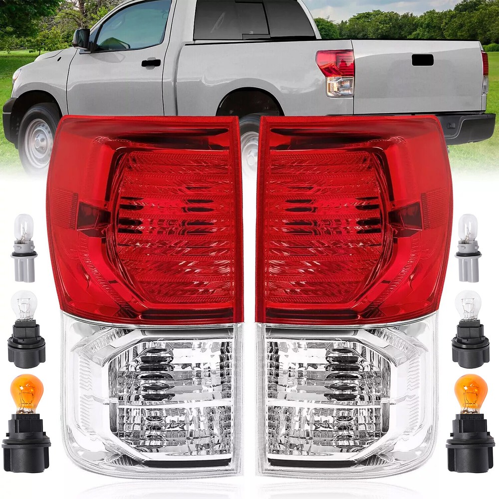 2007-2013 Toyota Tundra Tail Lights with Bulbs for Driver & Passenger Sides
