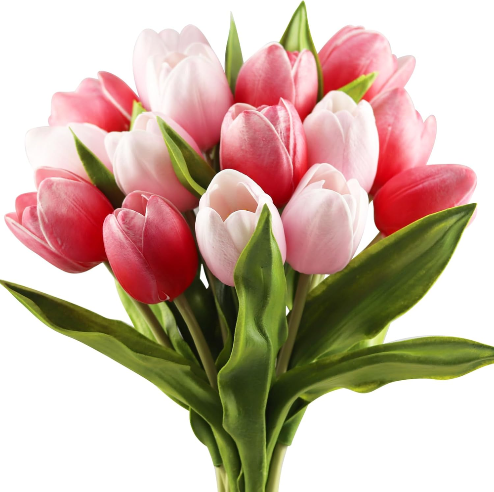 Artificial Tulip in Bulk for Home Kitchen Wedding Bridal Bouquet,Fake Flowers fo