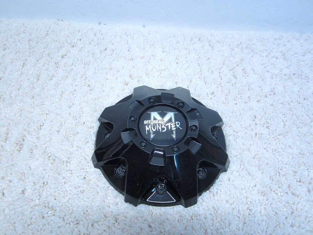 MONSTER OFF ROAD C-224-6 CUSTOM ALLOY WHEEL BOLT ON BLACK CENTER CAP #2E-10