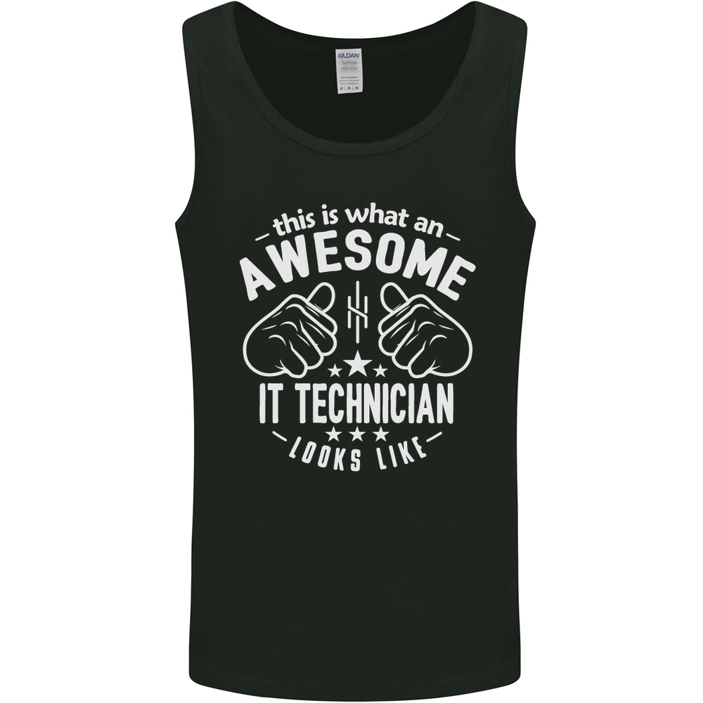An Awesome IT Technician Looks Like Mens Vest Tank Top