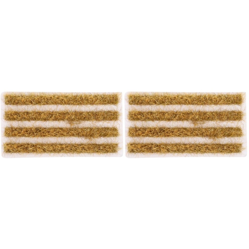 2 Sets Mini Rice Field Model Farm Accessories with Simulation Grass