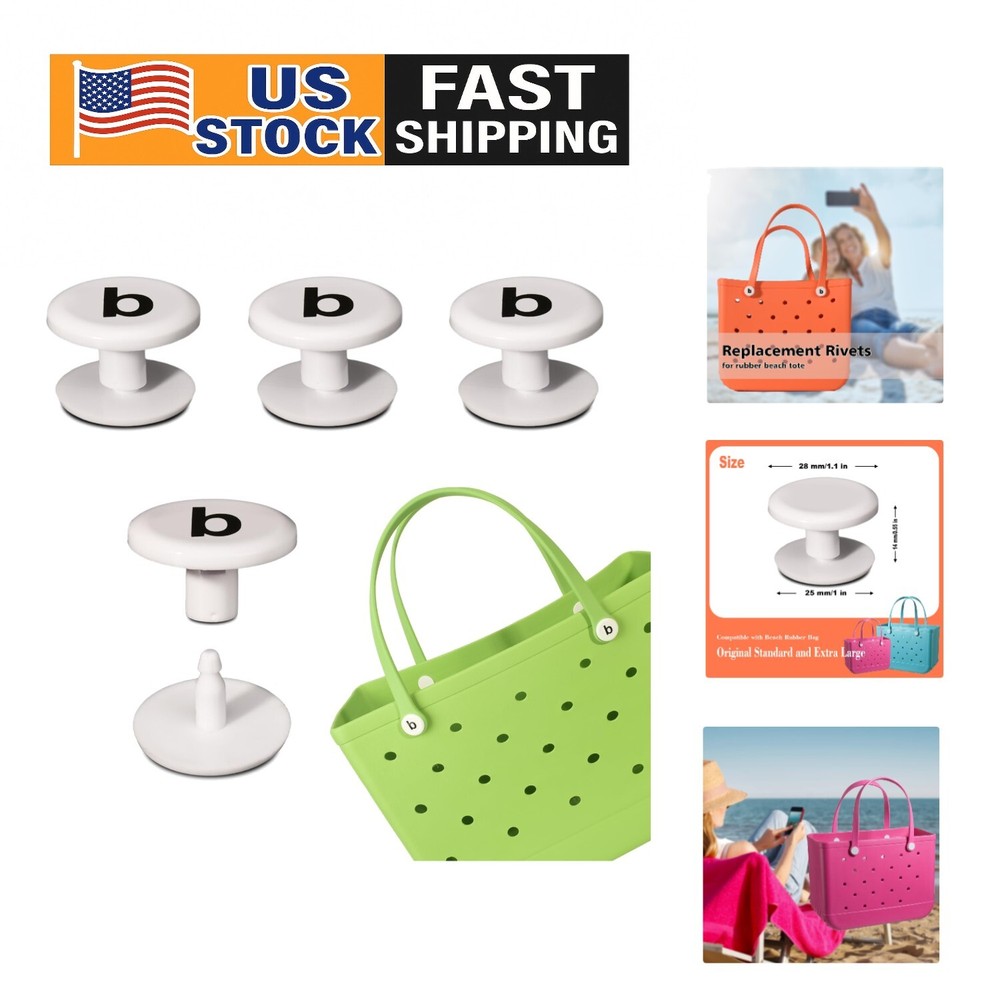4-Pack Durable Bogg Bag Replacement Rivets for Beach Tote Repair