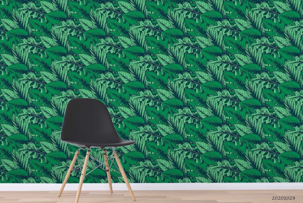 3D Green Plants Leaves Pattern Wall Murals Wallpaper Murals Wall Sticker