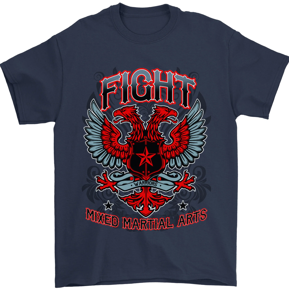 Fight Warriors Mixed Martial Arts MMA Mens T-Shirt 100% Cotton
