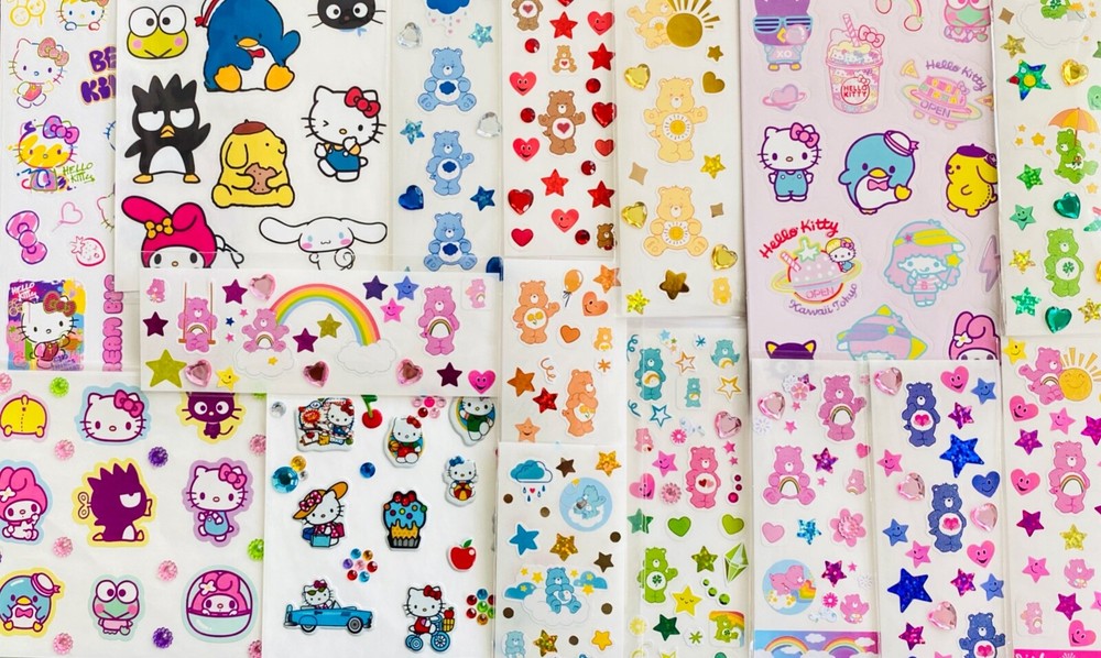 Cartoon Sticker Lot set of 100 Stickers - Lot