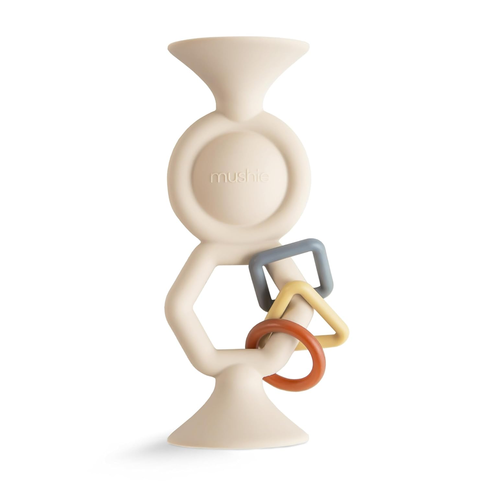 Mushie Hexapop Suction Sensory Toy for Toddlers in Playroom or Nursery Shifting Colors