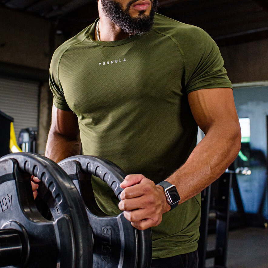 Mens YoungLA 403 ELITE TEES Quick Dry Short Sleeve Activewear Tops T-Shirts New