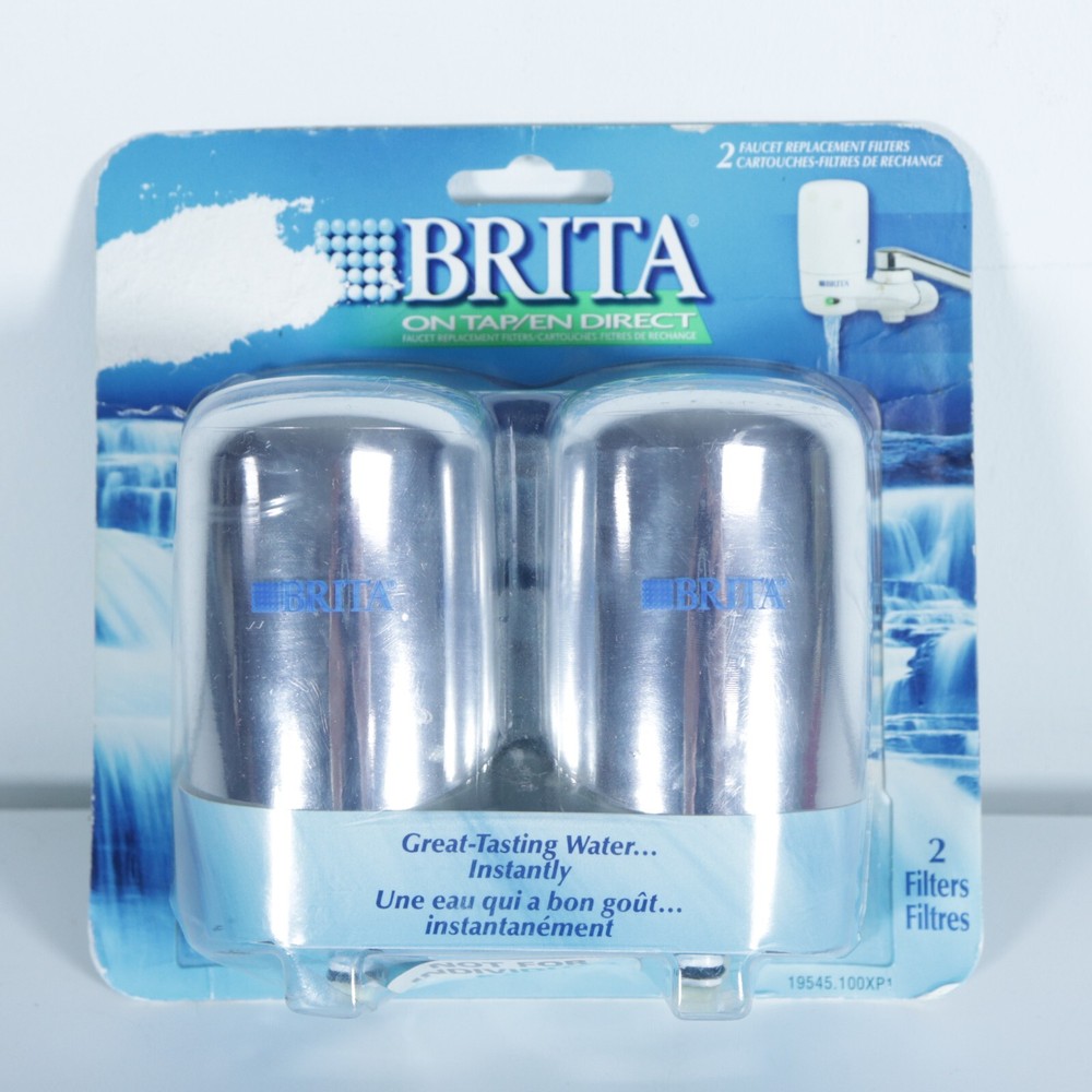 Brita On Tap Replacement Water Filter Cartridges 2 Pack Chrome FF-100