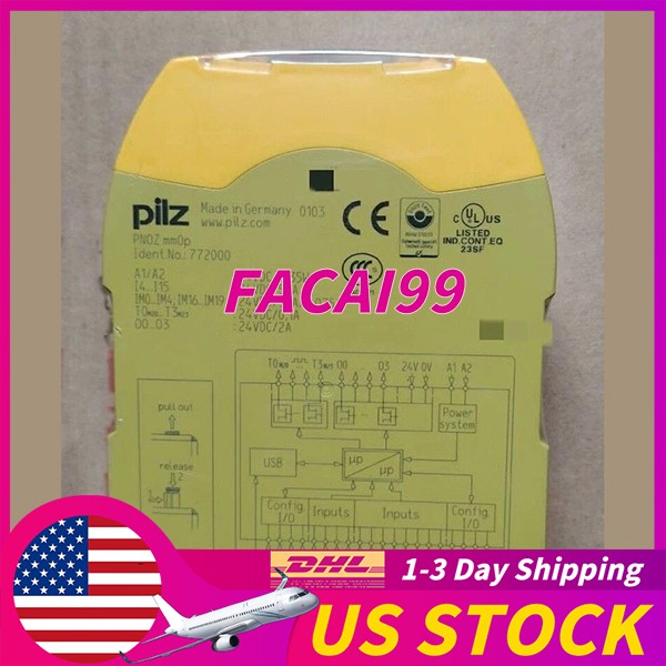 1PC New PILZ 772000 PNOZ MMOP Safety Relay Ransparent Version Expedited Shipping