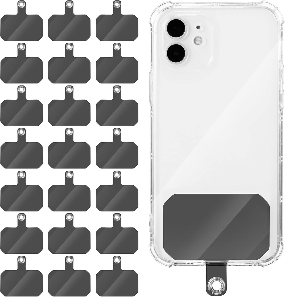 Sinmoe 24-Pack Universal Phone Lanyard Tabs TPU Tether Patches Replacement