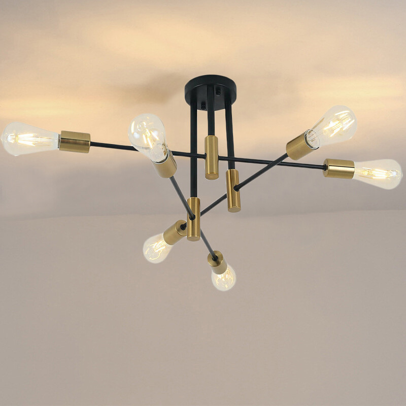 Modern Sputnik Chandelier Ceiling Light Fixture for Dining Living Room Lamp