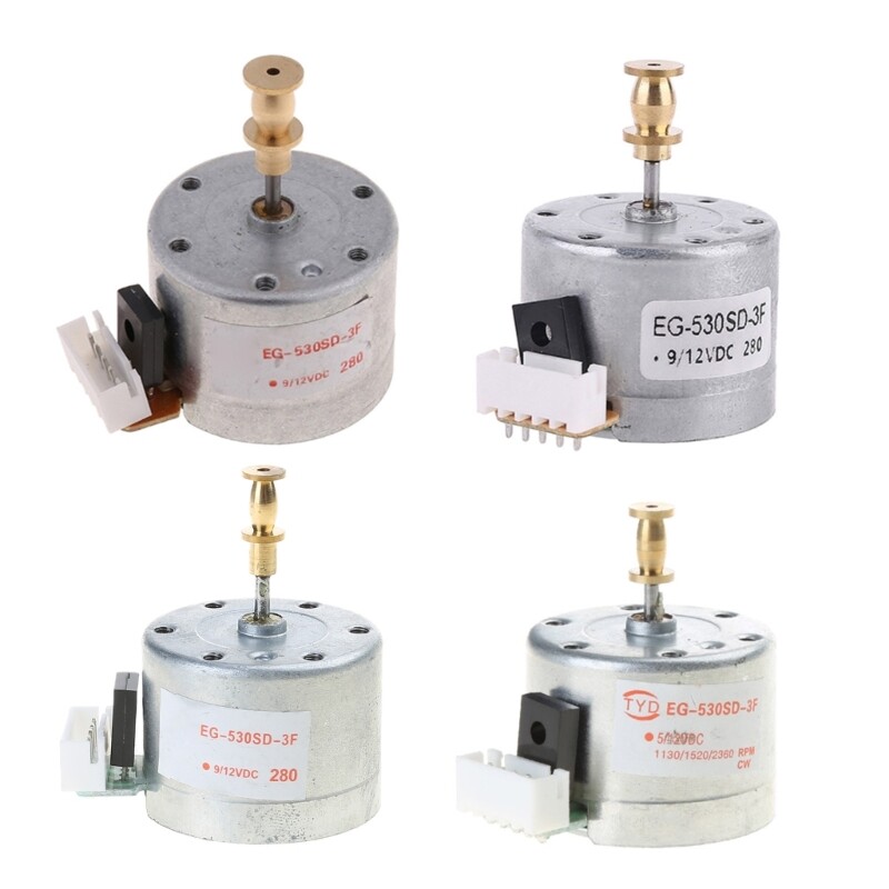 3-Speed 33 45 78 Metal Turntables Motor 25 mm Mount Holes for Record Player