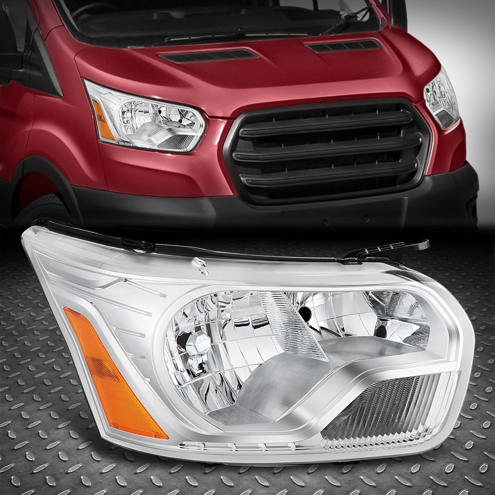 15-23 Ford Transit 150/250/350 Chrome Passenger Side Headlight OE Style